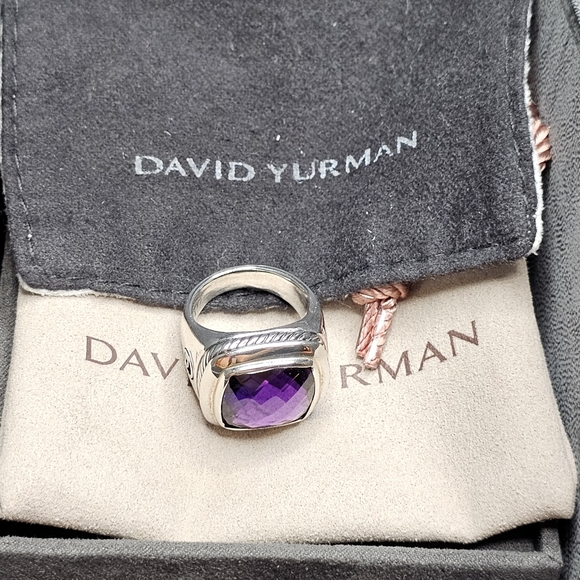 Retired David Yurman Sterling Albion Amethyst Ring(unisex) - Picture 11 of 16